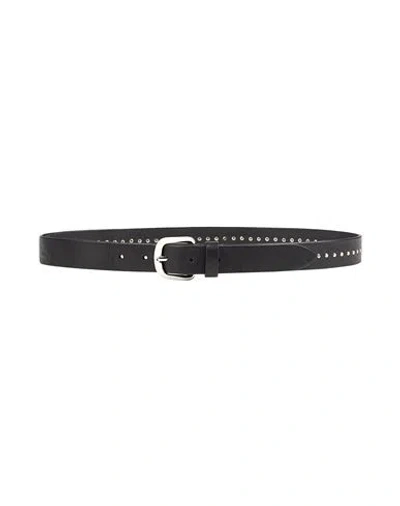 Dondup Man Belt Black Size 34 Leather