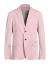 Dondup Man Blazer Antique Rose Size 36 Cotton, Elastane In Pink