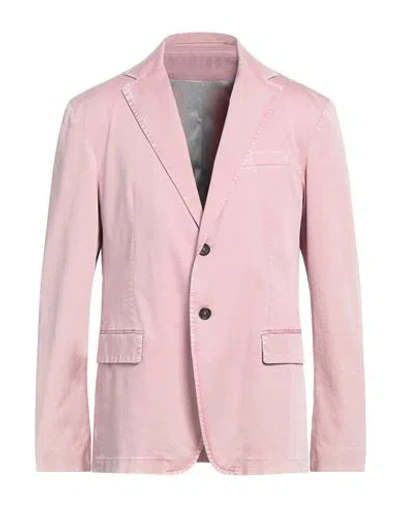 Dondup Man Blazer Antique Rose Size 36 Cotton, Elastane In Pink