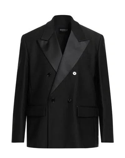 Dondup Man Blazer Black Size 40 Polyamide, Cotton, Elastane