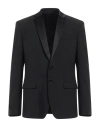 Dondup Man Blazer Black Size 42 Virgin Wool, Elastane, Polyester In Black