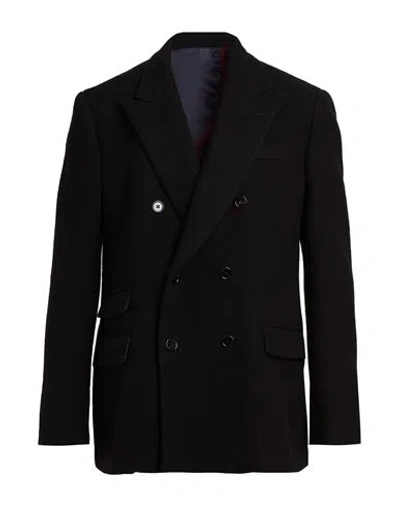 Dondup Man Blazer Black Size 42 Virgin Wool, Polyamide, Cashmere