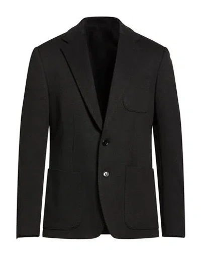 Dondup Man Blazer Black Size 46 Viscose, Polyester, Polyamide, Elastane