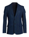 Dondup Man Blazer Blue Size 40 Cotton, Elastomultiester, Elastane In Blue