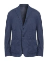 Dondup Man Blazer Blue Size 44 Linen, Lyocell, Elastane