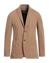 Dondup Man Blazer Camel Size 40 Cotton, Polyester, Elastane In Sand