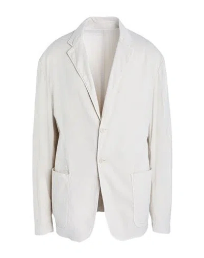Dondup Man Blazer Cream Size 44 Linen, Lyocell, Elastane In White