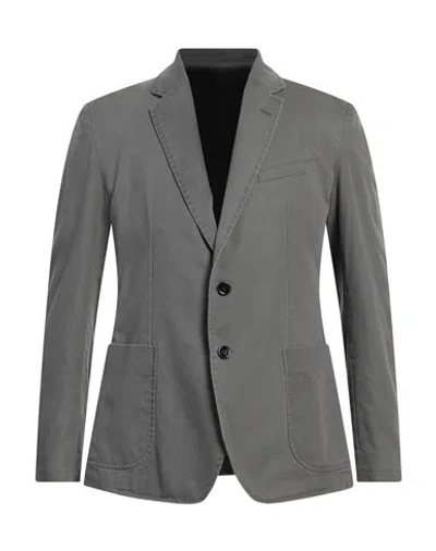 Dondup Man Blazer Grey Size 40 Cotton