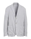 Dondup Man Blazer Grey Size 42 Linen, Lyocell, Elastane In Grey