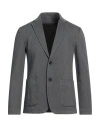 Dondup Man Blazer Grey Size 46 Polyester, Viscose, Polyamide, Elastane In Grey
