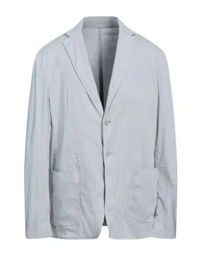Dondup Man Blazer Light Grey Size 40 Linen, Lyocell, Elastane