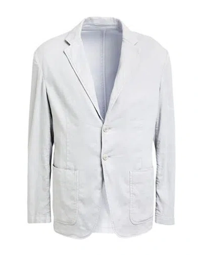Dondup Man Blazer Light Grey Size 44 Linen, Lyocell, Elastane