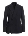 Dondup Man Blazer Midnight Blue Size 40 Virgin Wool, Polyamide, Cashmere In Black