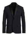 Dondup Man Blazer Midnight Blue Size 42 Virgin Wool, Elastane In Blue