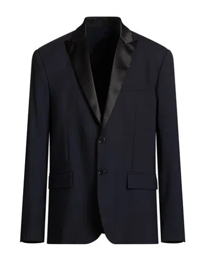 Dondup Man Blazer Midnight Blue Size 44 Virgin Wool, Elastane