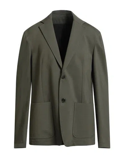 Dondup Man Blazer Military Green Size 46 Viscose, Polyamide, Elastane