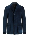 Dondup Man Blazer Navy Size 42 Cotton, Elastane, Acrylic, Polyester In Blue
