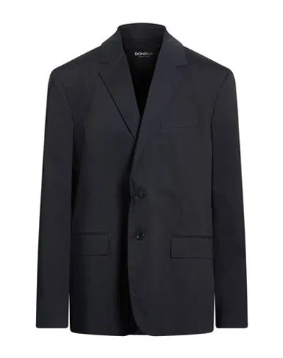 Dondup Man Blazer Navy Size 46 Cotton, Polyamide, Elastane In Blue