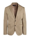 Dondup Man Blazer Sand Size 44 Cotton, Silk, Elastane In Beige