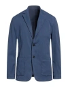 Dondup Man Blazer Slate Blue Size 46 Lyocell, Cotton, Elastane