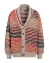 Dondup Man Cardigan Beige Size 44 Cotton, Wool, Acrylic, Polyamide, Alpaca Wool In Beige