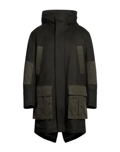 Dondup Man Coat Dark Green Size 42 Wool, Polyamide, Cotton, Polyurethane