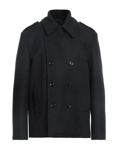Dondup Man Coat Midnight Blue Size 42 Virgin Wool, Polyamide, Cashmere
