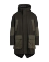 Dondup Man Coat Military Green Size 42 Virgin Wool, Polyacrylic, Cotton, Polyurethane In Green