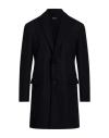 Dondup Man Coat Navy Size 42 Virgin Wool, Polyamide In Navy Blue