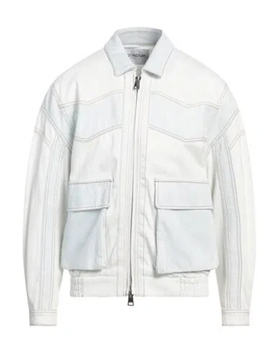 Dondup Man Denim Outerwear Blue Size 40 Organic Cotton, Recycled Elastane