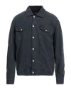Dondup Man Denim Outerwear Slate Blue Size 42 Cotton In Blue