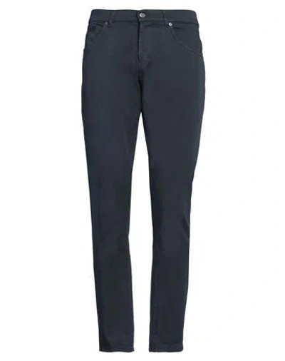 Dondup Man Jeans Navy Size 29 Cotton, Elastomultiester, Elastane In Navy Blue