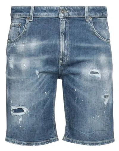 Dondup Man Denim Shorts Blue Size 35 Cotton, Elastane