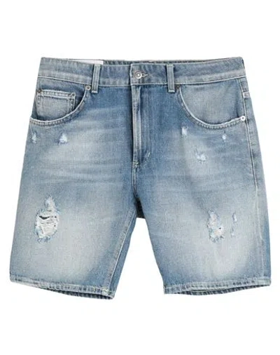 Dondup Man Denim Shorts Blue Size 35 Organic Cotton