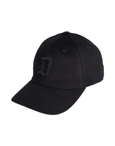 Dondup Man Hat Black Size Onesize Cotton In Black
