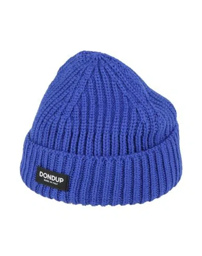 Dondup Man Hat Blue Size Onesize Wool, Acrylic In Blue
