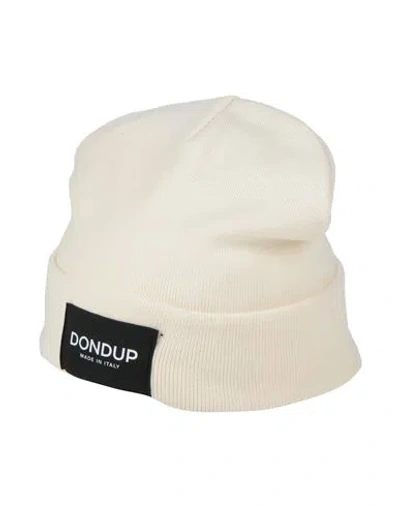 Dondup Man Hat Cream Size Onesize Wool, Acrylic In White