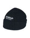 Dondup Man Hat Navy Size Onesize Wool, Acrylic In Black