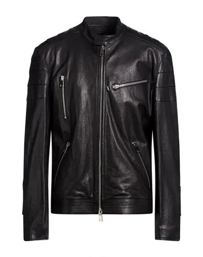 Dondup Man Jacket Black Size 44 Lambskin