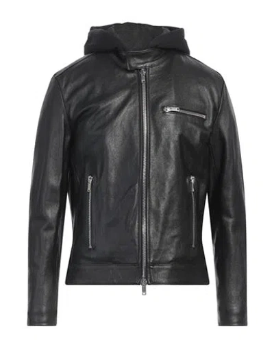 Dondup Man Jacket Black Size 46 Lambskin