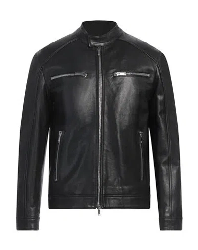 Dondup Man Jacket Black Size 46 Lambskin