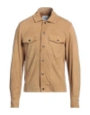 Dondup Man Jacket Camel Size 40 Lambskin In Brown