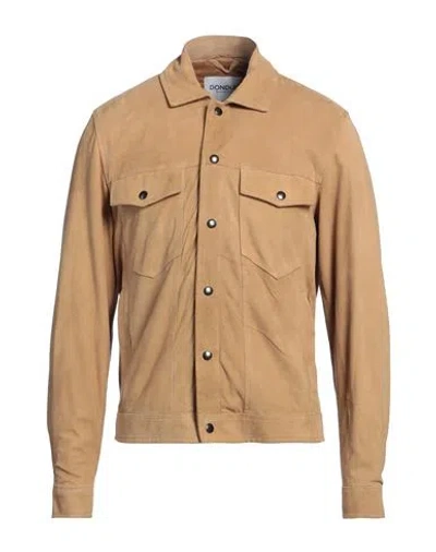 Dondup Man Jacket Camel Size 40 Lambskin In Brown