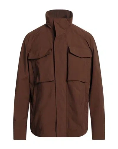 Dondup Man Jacket Chocolate Brown Size 40 Polyester