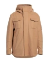 Dondup Man Jacket Light Brown Size 40 Virgin Wool, Polyamide In Beige