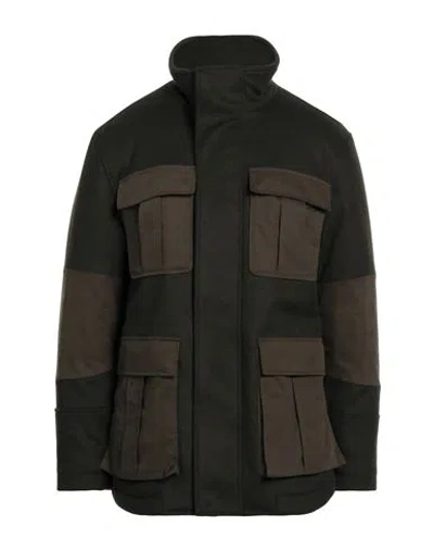 Dondup Man Jacket Military Green Size 44 Virgin Wool, Polyamide