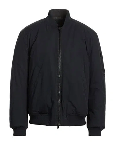 Dondup Man Jacket Navy Size 44 Cotton, Nylon In Blue