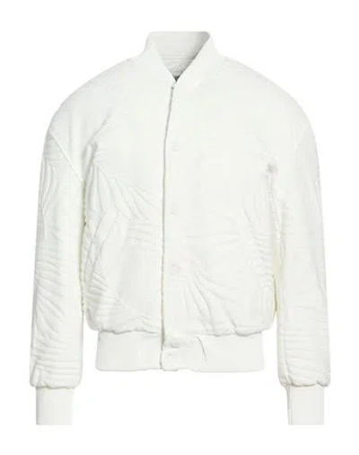 Dondup Man Jacket White Size 40 Polyamide, Elastane