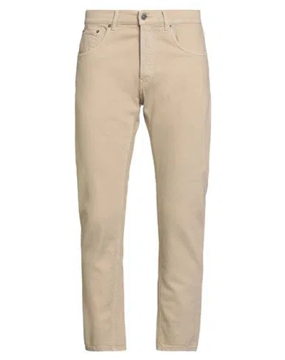Dondup Man Jeans Beige Size 32 Cotton, Elastane In Neutral