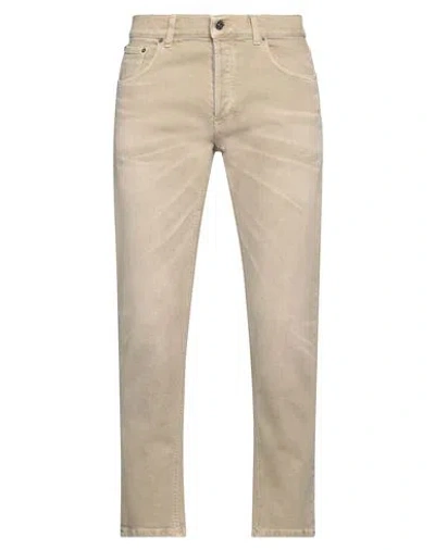 Dondup Man Jeans Beige Size 35 Cotton, Elastane In Neutral